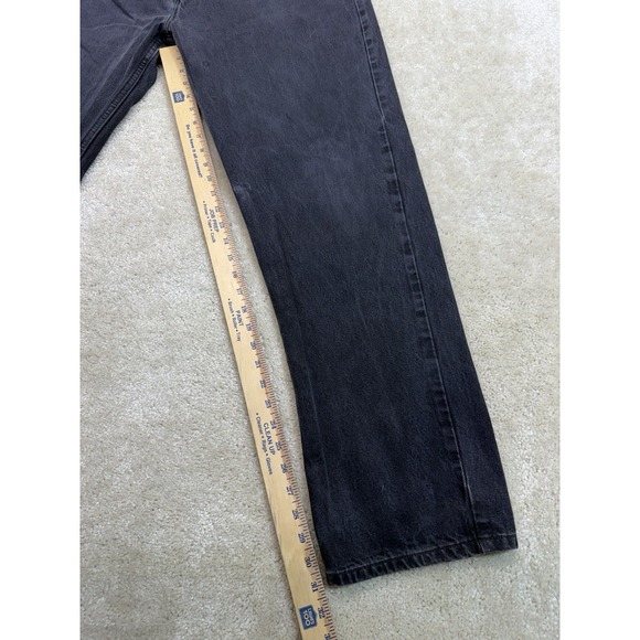 Harley Davidson Jeans Mens 40x32 Black Straight Leg Biker Logo Riding Outdoor - Picture 8 of 9